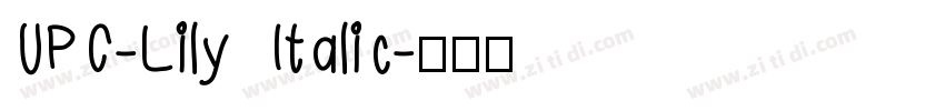UPC-Lily Italic字体转换